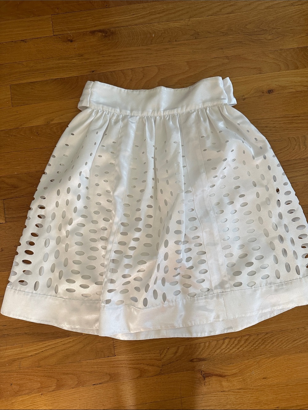 W by Worth White Eyelet Circle Skirt
